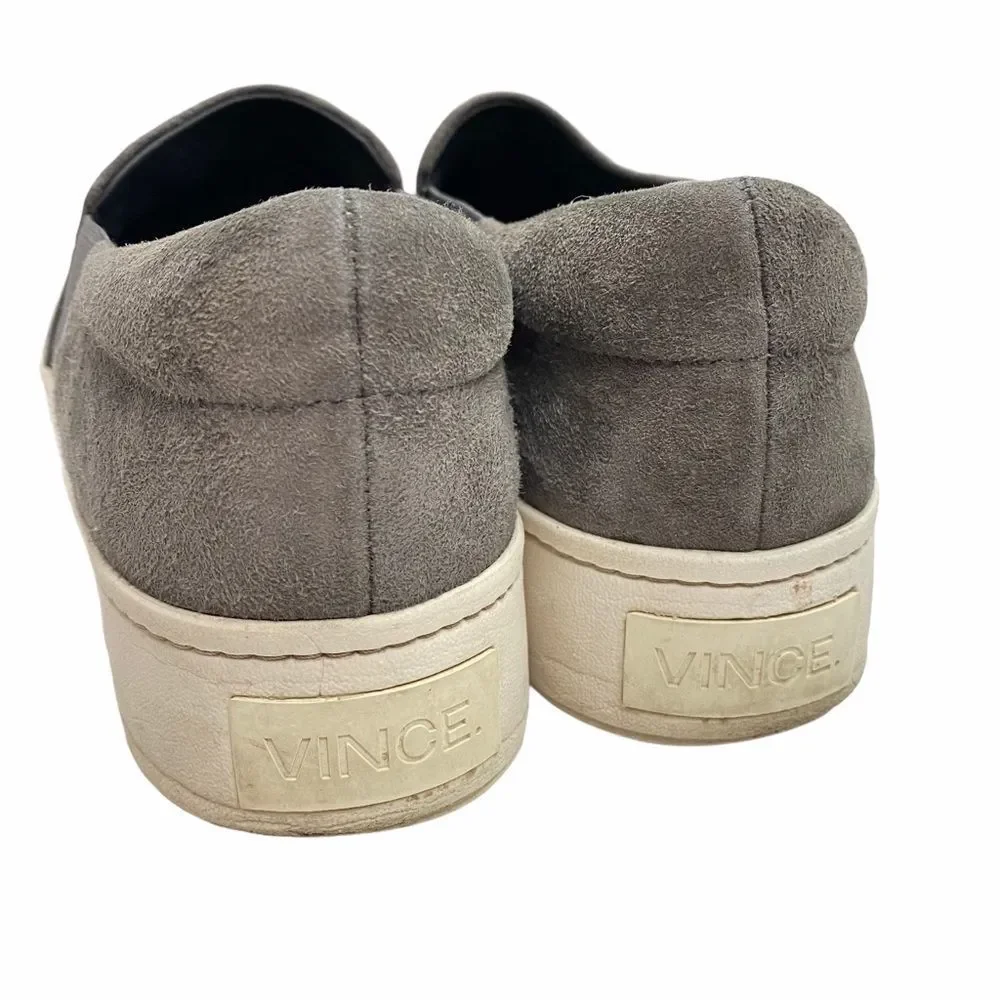 Vince. Women’s Gray Suede Slip‎ On Mules Sz 7 M
